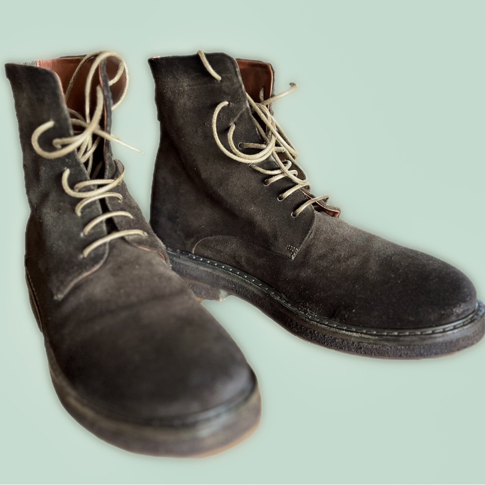 Marsell men’s brown suede Parrucca boots, size 11+, barely worn.